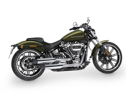 Dr. Jekill & Mr. Hyde Shorty Chrome Exhaust Harley-Davidson Breakout 114 & Fat Boy 114 2021 — 3.5 inch Tapered Wrinkle Black (EP-151539)