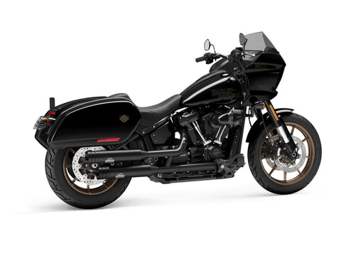 Dr. Jekill & Mr. Hyde Shorty Wrinkle Black Exhaust Harley-Davidson Low Rider ST & Low Rider S 2022–2024 — 3.5 inch Big Shot Wrinkle Black (EP-151686)