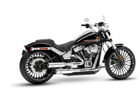 Dr. Jekill & Mr. Hyde Shorty Chrome Exhaust Harley-Davidson Breakout 117 2023–2024 — 3.5 inch Slashcut Wrinkle Black (EP-151767)