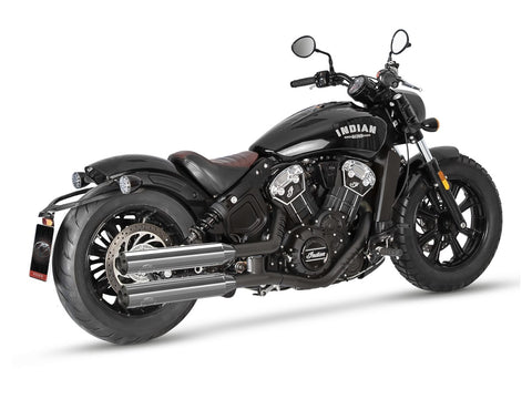 Dr. Jekill & Mr. Hyde Midsize Chrome Exhaust Indian Scout 2021–2024 — 3.5 inch Streetfighter Wrinkle Black (EP-152398)