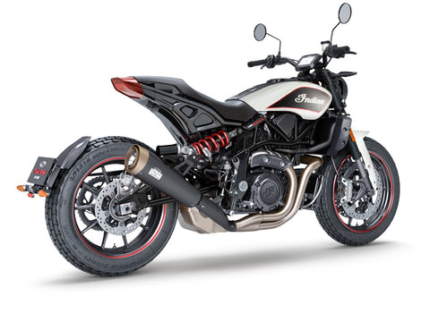 Dr. Jekill & Mr. Hyde Arcade Lower Wrinkle Black Exhaust Indian FTR 1200 2023–2024 — 4.7 inch Slashcut Bronze (EP-152820)