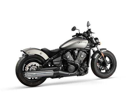 Dr. Jekill & Mr. Hyde Vox Chrome Exhaust Indian Scout Sixty Bobber, Scout Sixty Classic & Sport Scout Sixty 2025–2026 — 4.5 inch Slashcut Chrome (EP-152891)