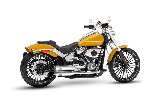Dr. Jekill & Mr. Hyde Shorty Chrome Exhaust Harley-Davidson Breakout 117, Fat Boy 117 & Fat Boy Gray Ghost 2025–2026 — 3.5 inch Streetfighter Blank (EP-152953) — V-Strike Even Wide Chrome headers