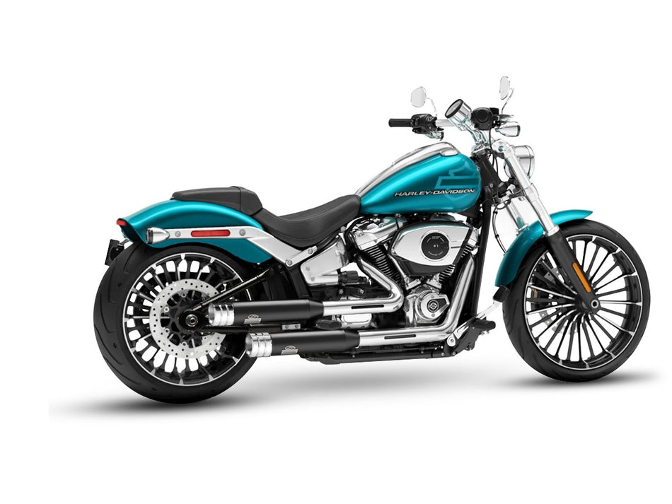 Dr. Jekill & Mr. Hyde Shorty Wrinkle Black Exhaust Harley-Davidson Breakout 117, Fat Boy 117 & Fat Boy Gray Ghost 2025–2026 EP-152963