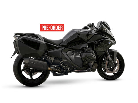Dr. Jekill & Mr. Hyde Nomad S Black Exhaust BMW R 1300 RT 2026 — Hexagon Carbon Gloss (EP-153093) — heat shields: Carbon Gloss