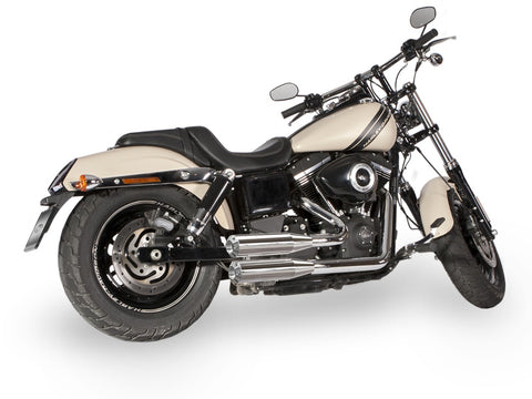 Dr. Jekill & Mr. Hyde Shorty (JH Headerset only) Chrome Exhaust Harley-Davidson CVO Screamin Eagle Fat Bob, Fat Bob & Wide Glide 2008–2011 — 3.5 inch Streetfighter Blank (EP-211170)