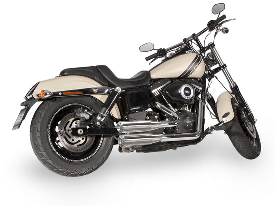 Dr. Jekill & Mr. Hyde Shorty (JH Headerset only) Chrome Exhaust Harley-Davidson CVO Screamin Eagle Fat Bob, Fat Bob & Wide Glide 2008–2011 — 3.5 inch Streetfighter Blank (EP-211170)