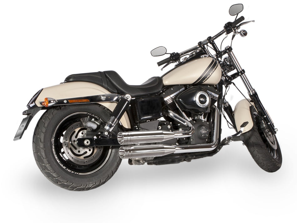 Dr. Jekill & Mr. Hyde Shorty (JH Headerset only) Chrome Exhaust Harley-Davidson CVO Screamin Eagle Fat Bob, Fat Bob & Wide Glide 2008–2011 EP-211172