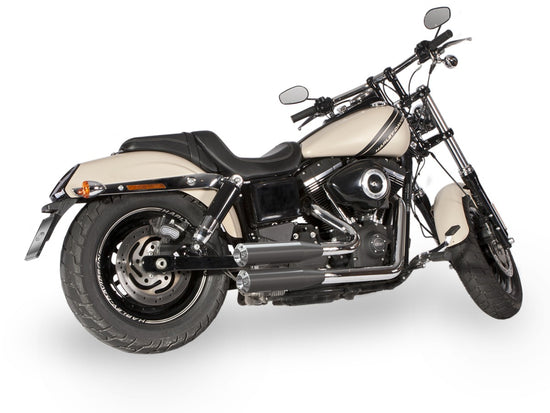 Dr. Jekill & Mr. Hyde Shorty (JH Headerset only) Wrinkle Black Exhaust Harley-Davidson CVO Screamin Eagle Fat Bob, Fat Bob & Wide Glide 2008–2011 — 3.5 inch Streetfighter Blank (EP-213582)