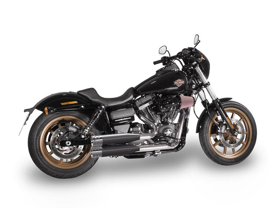 Dr. Jekill & Mr. Hyde Shorty (JH Headerset only) Wrinkle Black Exhaust Harley-Davidson Fat Bob, Low Rider S & Wide Glide 2012–2016 EP-223668