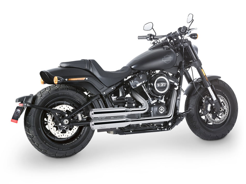 Dr. Jekill & Mr. Hyde Shorty (JH Headerset only) Chrome Exhaust Harley-Davidson Fat Bob 107 2018–2020 — 3.5 inch Streetfighter Blank (EP-240500)