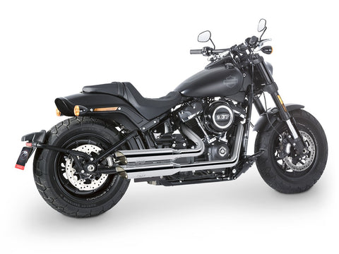 Dr. Jekill & Mr. Hyde Shorty (JH Headerset only) Chrome Exhaust Harley-Davidson Fat Bob 107 2018–2020 — 3.5 inch Slashcut Chrome (EP-240506)