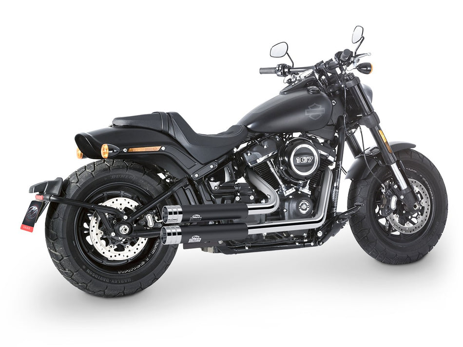Dr. Jekill & Mr. Hyde Jekill Bomb (JH Headerset only) Wrinkle Black Exhaust Harley-Davidson Fat Bob 107 2018–2020 EP-242201