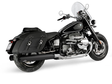 Dr. Jekill & Mr. Hyde Beat Long Black Exhaust BMW R18 Classic & R18 2021–2024 — 4.0 inch Streetfighter Black (EP-250341) — Header set Chrome headers