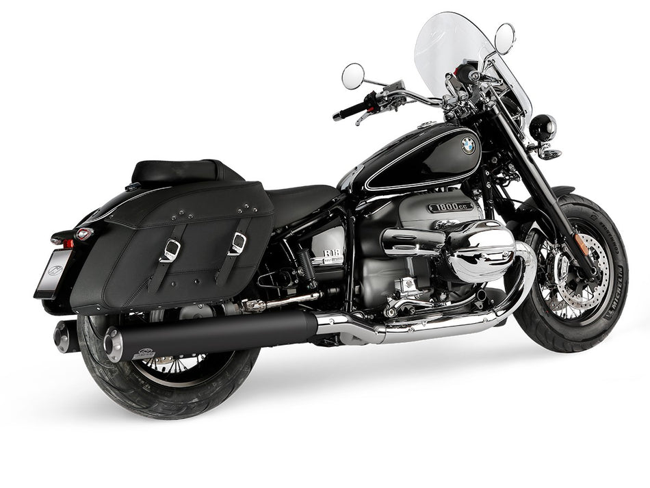 Dr. Jekill & Mr. Hyde Beat Long Black Exhaust BMW R18 Classic & R18 2021–2024 — 4.0 inch Streetfighter Blank (EP-250342) — Header set Chrome headers