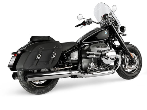 Dr. Jekill & Mr. Hyde Beat Long Chrome Exhaust BMW R18 Classic & R18 2021–2024 — 4.0 inch Streetfighter Black (EP-250350) — Header set Chrome headers
