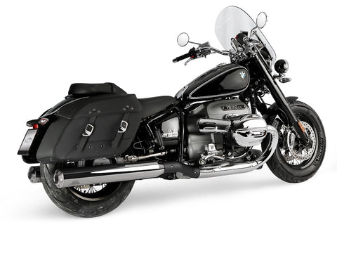 Dr. Jekill & Mr. Hyde Beat Long Chrome Exhaust BMW R18 Classic & R18 2021–2024 — 4.0 inch Streetfighter Blank (EP-250351) — Header set Black headers