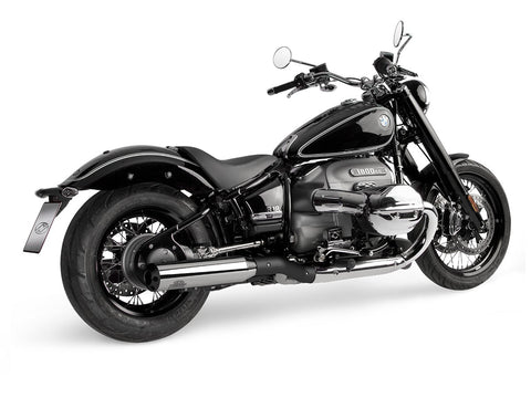 Dr. Jekill & Mr. Hyde Beat Short Chrome Exhaust BMW R18 2021–2024 — 4.0 inch Streetfighter Black (EP-250368) — Header set Black headers