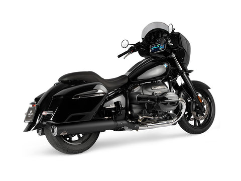 Dr. Jekill & Mr. Hyde Beat Long Black Exhaust BMW R18 B, R18 Roctane & R18 Transcontinental 2021–2024 — 4.0 inch Streetfighter Blank (EP-250812) — Header set Black headers