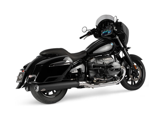 Dr. Jekill & Mr. Hyde Beat Long Black Exhaust BMW R18 B, R18 Roctane & R18 Transcontinental 2021–2024 — 4.0 inch Streetfighter Blank (EP-250812)