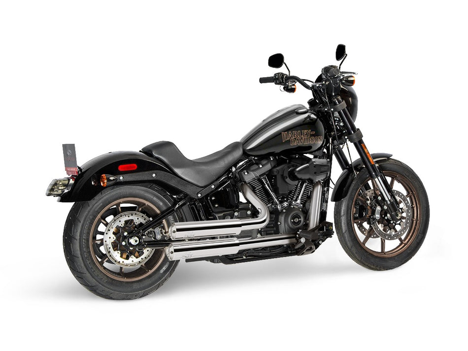 Dr. Jekill & Mr. Hyde Jekill Bomb Chrome Exhaust Harley-Davidson Low Rider S 2022–2024 — 3.5 inch Streetfighter Blank (EP-251966) — V-Strike Even Narrow Chrome headers
