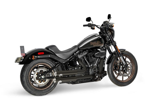 Dr. Jekill & Mr. Hyde Jekill Bomb Wrinkle Black Exhaust Harley-Davidson Low Rider S 2022–2024 — 3.5 inch Streetfighter Blank (EP-251979) — V-Strike Even Narrow Wrinkle Black headers
