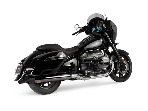 Dr. Jekill & Mr. Hyde Beat Long Dark Chrome Exhaust BMW R18 B, R18 Roctane & R18 Transcontinental 2021–2024 — 4.0 inch Big Shot Black (EP-252369)