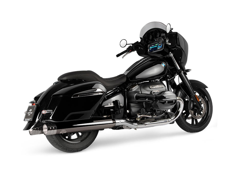 Dr. Jekill & Mr. Hyde Beat Long Dark Chrome Exhaust BMW R18 B, R18 Roctane & R18 Transcontinental 2021–2024 EP-252370