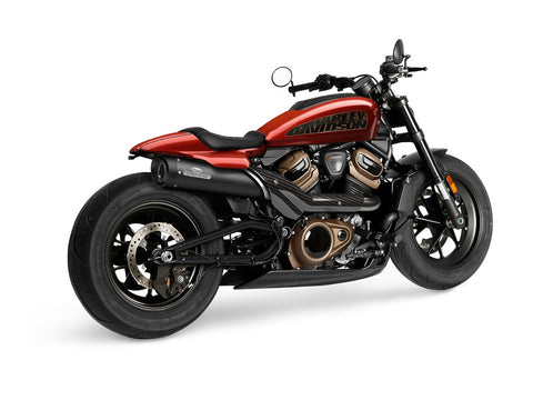 Dr. Jekill & Mr. Hyde Apex Wrinkle Black Exhaust Harley-Davidson Sportster S 2024–2026 — 4.7 inch Slashcut Wrinkle Black (EP-252788)