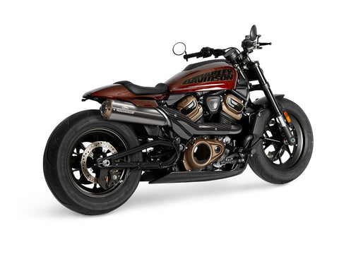 Dr. Jekill & Mr. Hyde Apex Brushed Stainless Steel Exhaust Harley-Davidson Sportster S 2021–2023 — 4.7 inch Streetfighter Bronze (EP-252800)