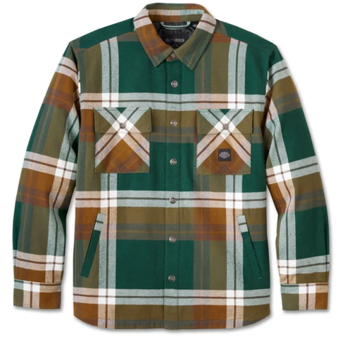 Harley-Davidson In Between The Line Shirt Jacket - Plaid - Java & Rainforest 96038-25VM