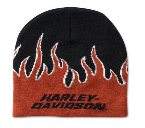 Genuine Harley-Davidson® Flames Knit Beanie - Vintage Orange 97648-24VM