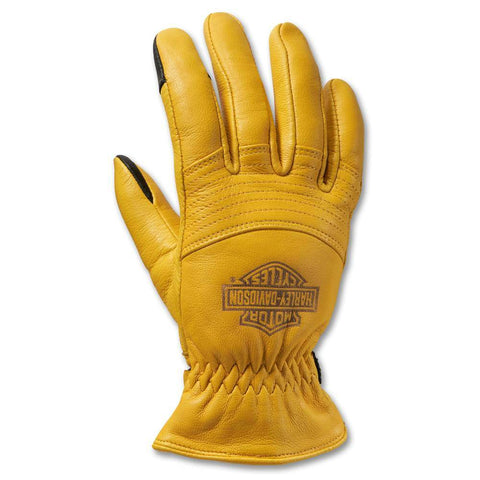 Genuine Harley-Davidson® Women's Helm Leather Work Gloves - Natural 98153-23VW
