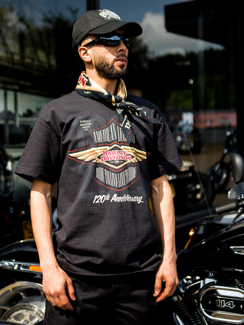 Genuine Harley-Davidson® 120th Anniversary Dealer T-Shirt 3001670-Black