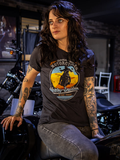 Gateshead Harley-Davidson® Dealer T-Shirt Sunset -3001746-BLK