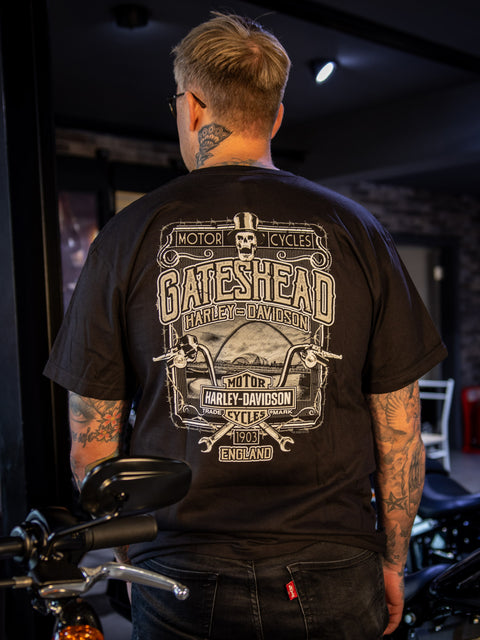 Gateshead Harley-Davidson® Dealer T-Shirt Past ADT USA 3001702-BLK