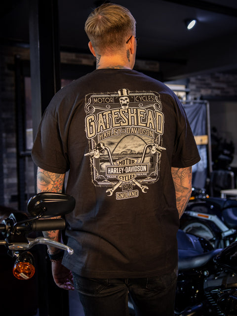 Gateshead Harley-Davidson® Dealer T-Shirt Chrome Wing 3001688