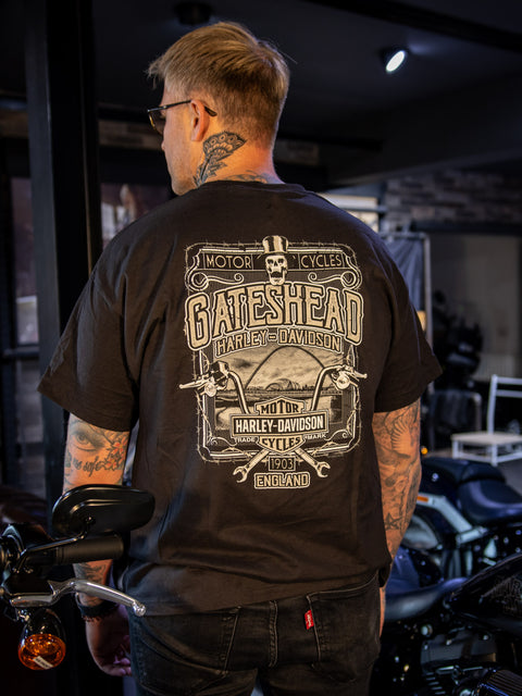 Gateshead Harley-Davidson® Dealer T-Shirt Down Face 3001690-BLK