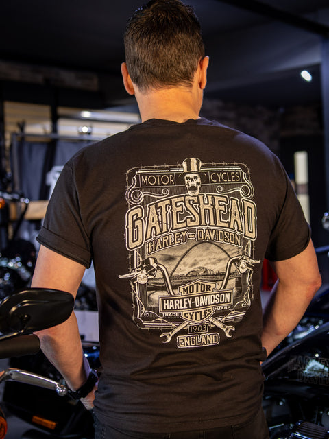 Gateshead Harley-Davidson® Dealer T-Shirt Oil Drip 3001683-BLK