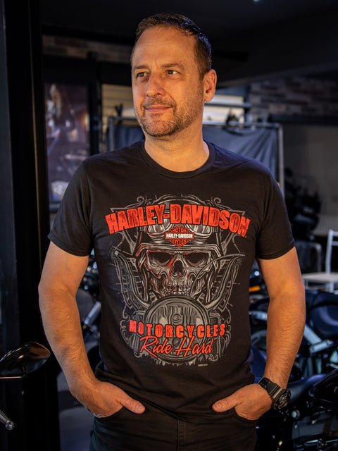 Gateshead Harley-Davidson® Dealer T-Shirt Red Pop 3001720-BLK