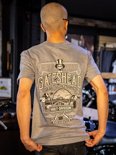 Gateshead Harley-Davidson® Dealer T-Shirt Fill Er Up -Oxford Grey -3001693-Grey