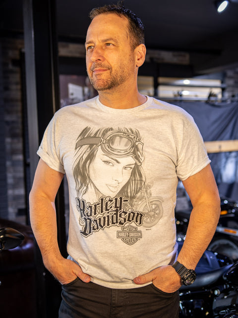 Gateshead Harley-Davidson® Dealer T-Shirt Faced H-D 3001712-ASH