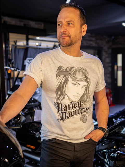 Gateshead Harley-Davidson® Dealer T-Shirt Faced H-D 3001712-ASH