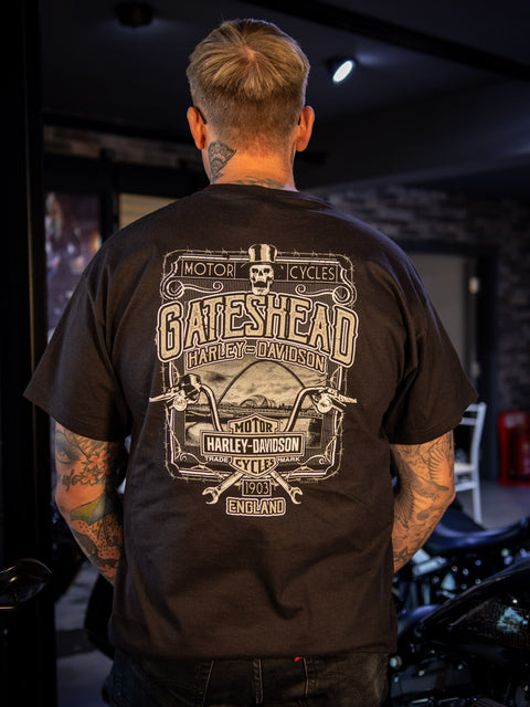 Gateshead Harley-Davidson® Dealer T-Shirt Tricky Pocket 3001715-BLK
