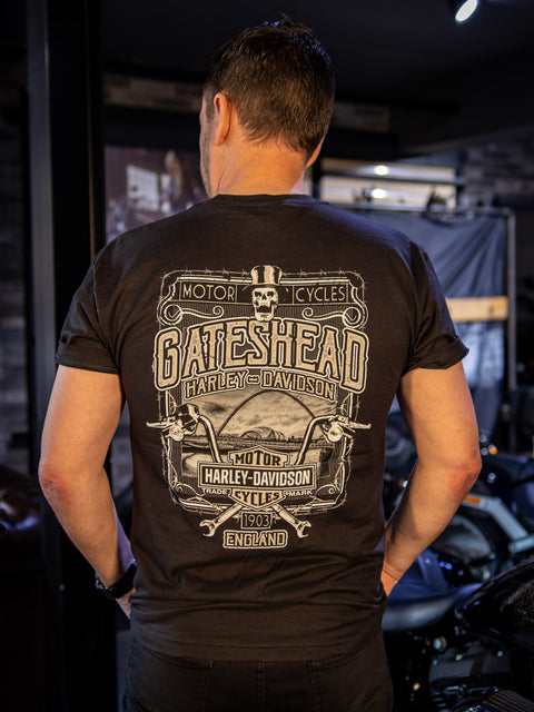 Gateshead Harley-Davidson® Dealer T-Shirt TowTone Eagle 3001689-BLK