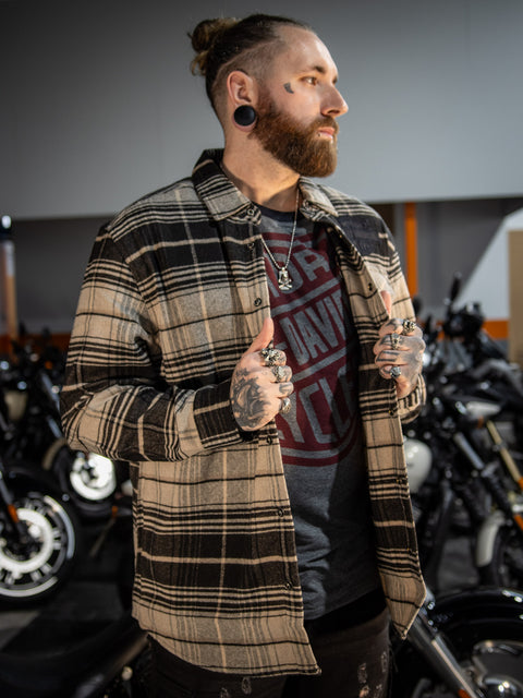 Genuine Harley-Davidson®  Shirt Bar & Shield Premium Plaid black 96223-24VM