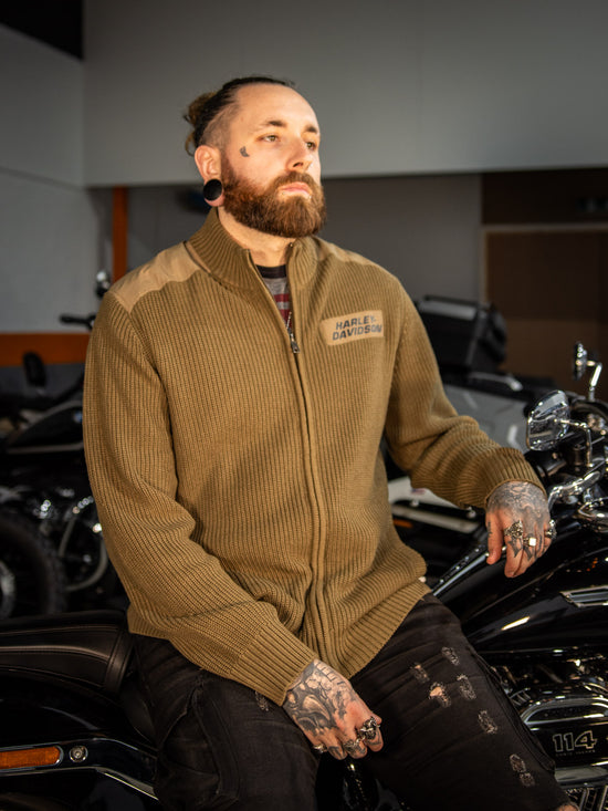 Genuine Harley-Davidson® SWEATER-KNIT, GREEN 96192-23VM