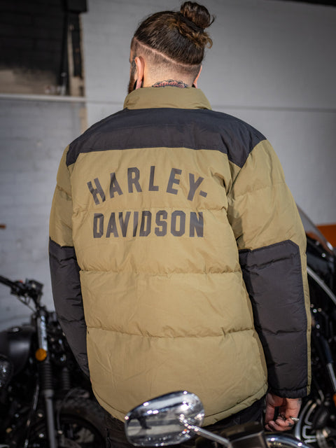 Harley-Davidson® Men's Up North Puffer Jacket Khaki 97421-23VM