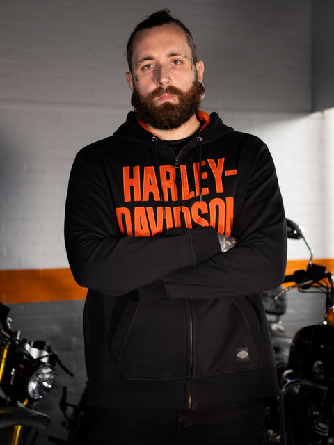 Genuine Harley-Davidson®   Men's Bar Font Zip-Up Hoodie 99191-24VM