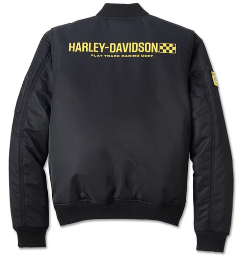 Genuine Harley Davdison Men's At the Crank Bomber Jacket - Harley Black 97450-24VM